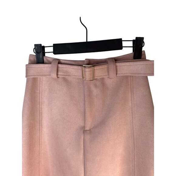 2/$30 ZARA Pink A-Line Mini XS Skirt With Belt Faux Suede - Picture 8 of 12